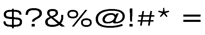 DeBox Expanded Tall Font OTHER CHARS