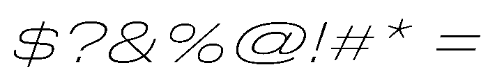 DeBox Expanded Thin Ita Short Font OTHER CHARS
