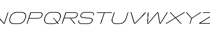 DeBox Expanded Thin Ita Short Font UPPERCASE