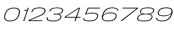 DeBox Expanded Thin Italic Tall Font OTHER CHARS