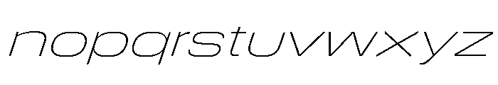 DeBox Expanded Thin Italic Tall Font LOWERCASE
