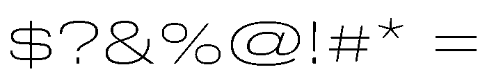 DeBox Expanded Thin Short Font OTHER CHARS