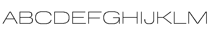 DeBox Expanded Thin Short Font UPPERCASE