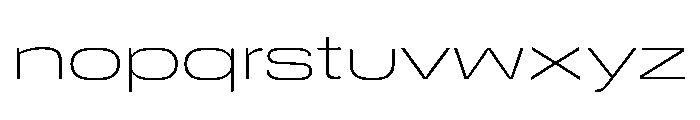 DeBox Expanded Thin Short Font LOWERCASE