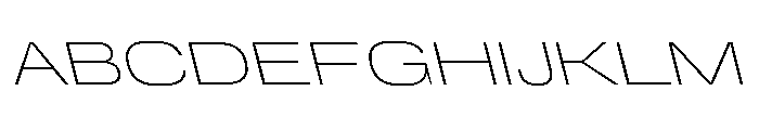 DeBox Expanded Thin Slant Short Font UPPERCASE