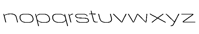 DeBox Expanded Thin Slant Short Font LOWERCASE
