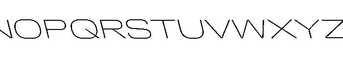 DeBox Expanded Thin Slant Tall Font UPPERCASE