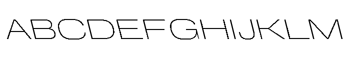 DeBox Expanded Thin Slanted Font UPPERCASE
