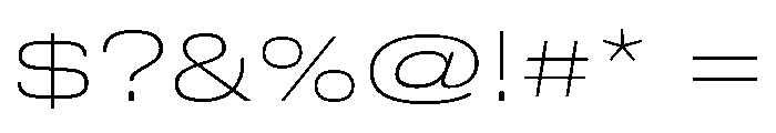 DeBox Expanded Thin Tall Font OTHER CHARS