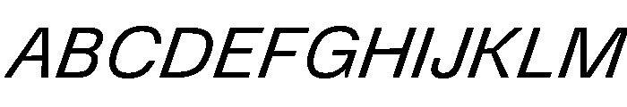 DeBox Italic Tall Font UPPERCASE