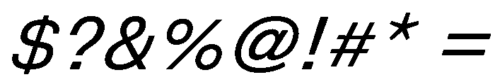 DeBox Italic Font OTHER CHARS