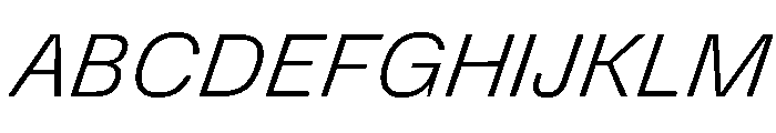 DeBox Light Italic Short Font UPPERCASE