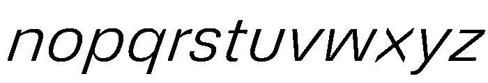 DeBox Light Italic Short Font LOWERCASE