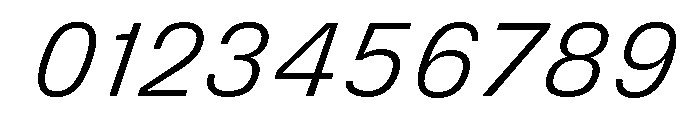 DeBox Light Italic Tall Font OTHER CHARS