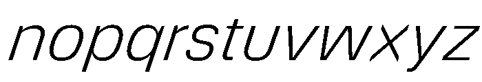 DeBox Light Italic Tall Font LOWERCASE