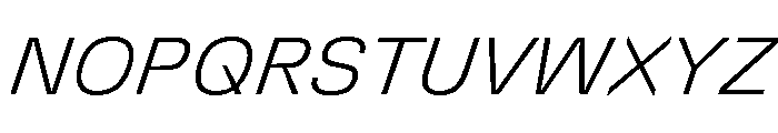 DeBox Light Italic Font UPPERCASE