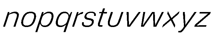 DeBox Light Italic Font LOWERCASE