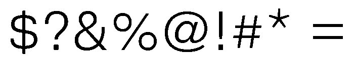 DeBox Light Short Font OTHER CHARS