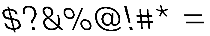 DeBox Light Slanted Tall Font OTHER CHARS