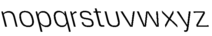 DeBox Light Slanted Tall Font LOWERCASE
