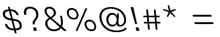 DeBox Light Slanted Font OTHER CHARS