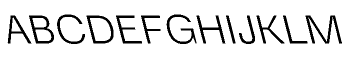 DeBox Light Slanted Font UPPERCASE