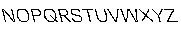 DeBox Light Slanted Font UPPERCASE