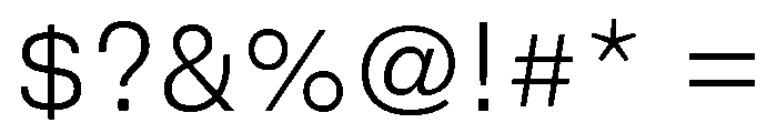 DeBox Light Tall Font OTHER CHARS