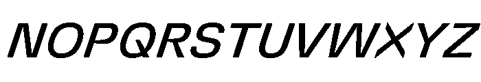 DeBox Medium Italic Short Font UPPERCASE