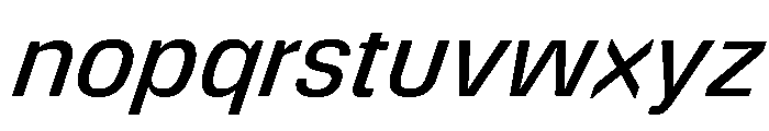 DeBox Medium Italic Tall Font LOWERCASE