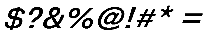 DeBox Medium Italic Font OTHER CHARS