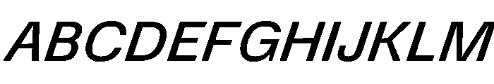 DeBox Medium Italic Font UPPERCASE
