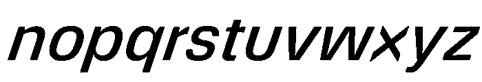 DeBox Medium Italic Font LOWERCASE