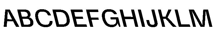 DeBox Medium Slanted Short Font UPPERCASE