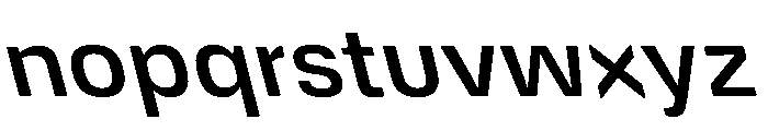 DeBox Medium Slanted Short Font LOWERCASE