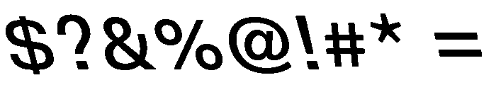 DeBox Medium Slanted Tall Font OTHER CHARS