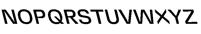 DeBox Medium Slanted Tall Font UPPERCASE