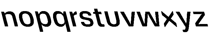 DeBox Medium Slanted Font LOWERCASE