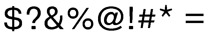 DeBox Regular Short Font OTHER CHARS