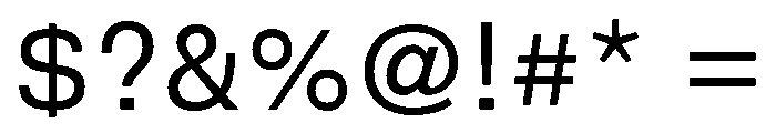 DeBox Regular Tall Font OTHER CHARS