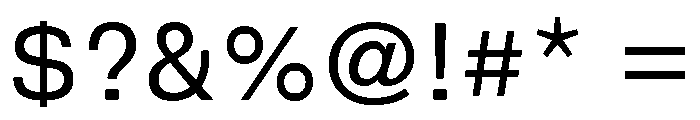DeBox Regular Font OTHER CHARS