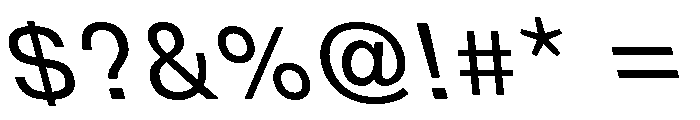 DeBox Slanted Short Font OTHER CHARS