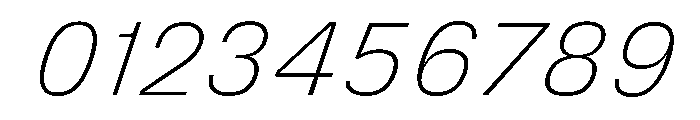 DeBox Thin Italic Short Font OTHER CHARS