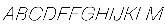 DeBox Thin Italic Short Font UPPERCASE