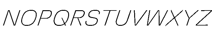 DeBox Thin Italic Short Font UPPERCASE