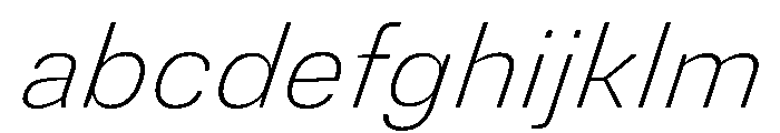 DeBox Thin Italic Short FONT