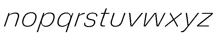 DeBox Thin Italic Short Font LOWERCASE