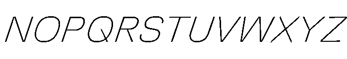DeBox Thin Italic Tall Font UPPERCASE