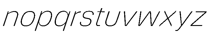 DeBox Thin Italic Tall Font LOWERCASE