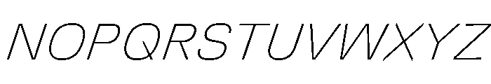 DeBox Thin Italic Font UPPERCASE